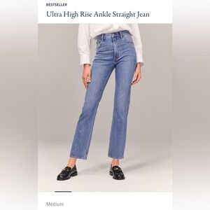 Abercrombie & Fitch Blue Straight Leg Jeans